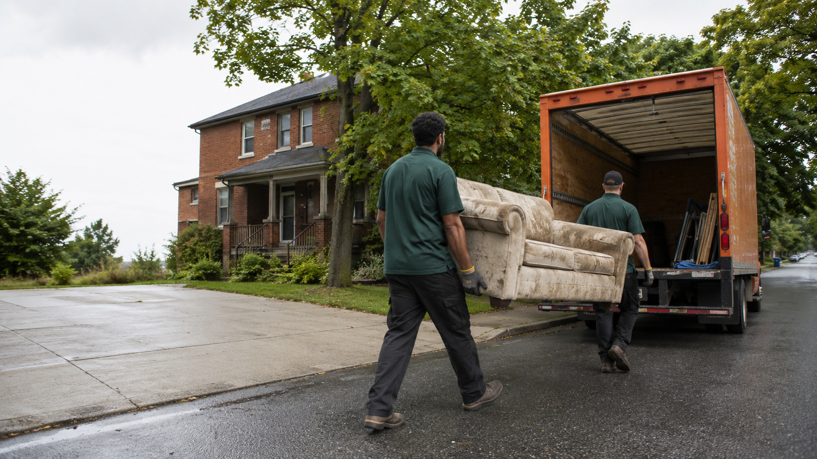 Junk Bros Ottawa crew loading furniture into a removal truck